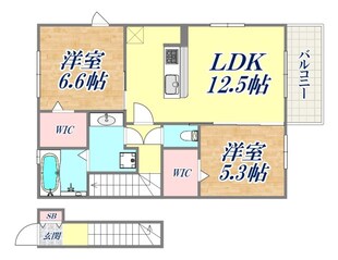 キャム月見山３の物件間取画像